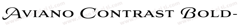 Aviano Contrast Bold字体转换